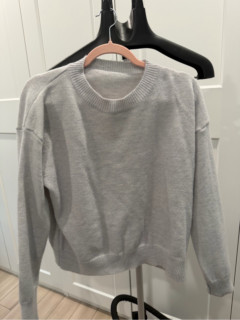 SHEIN Light Gray Crewneck Knit Sweater